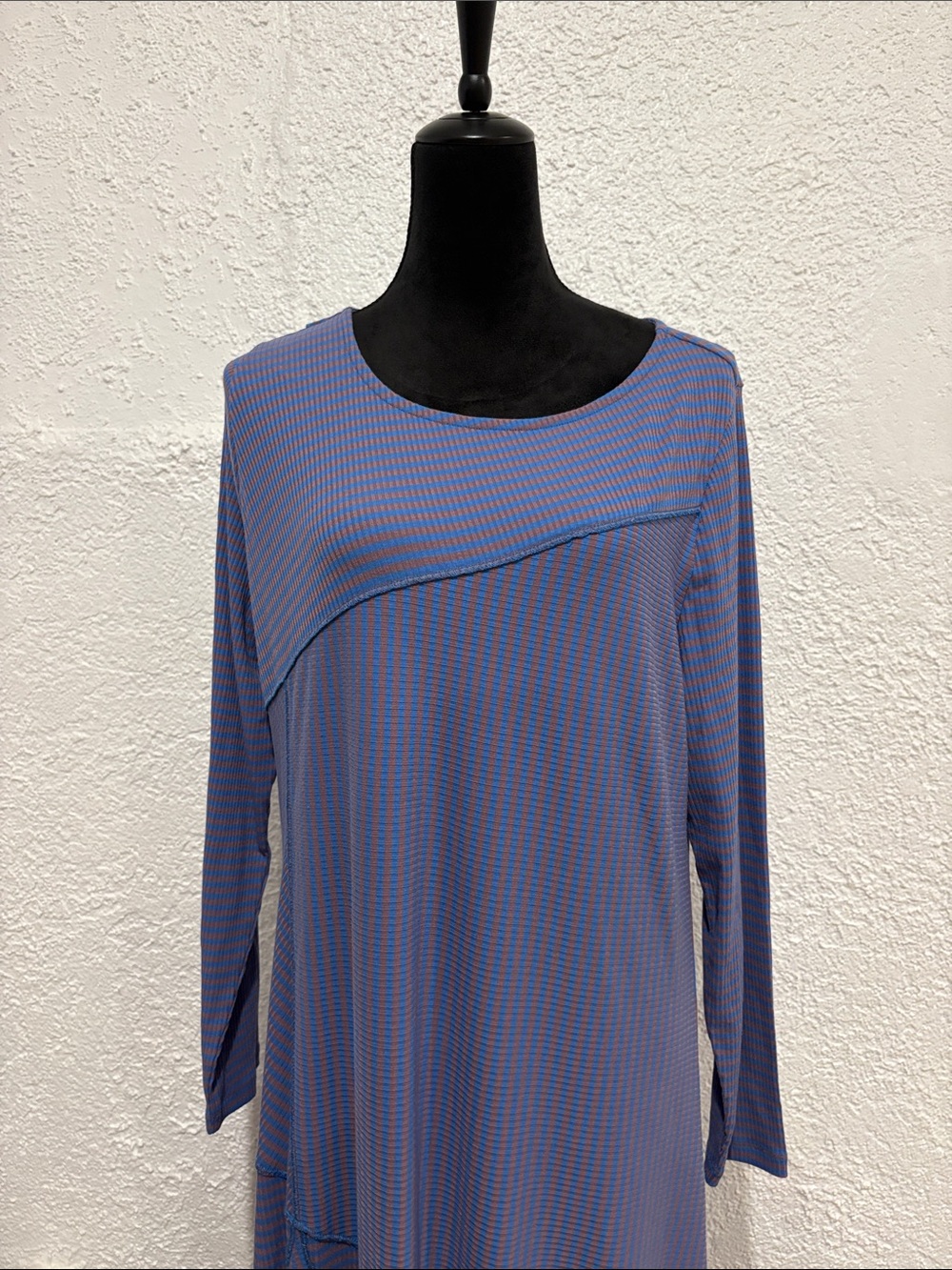 Soft Surroundings Asymmetrical Striped Midi Dress Size XL Riley Dress - Picture 5 of 10